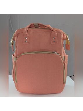 Stylish Orange Diaper Bag (Folds Out Into A Change Table)